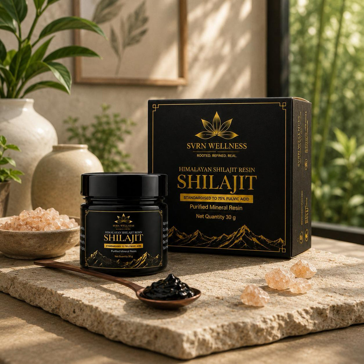 SVRN Pure Himalayan Shilajit Resin – 30g
