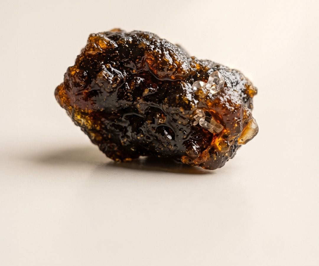 Close-up of natural mineral resin