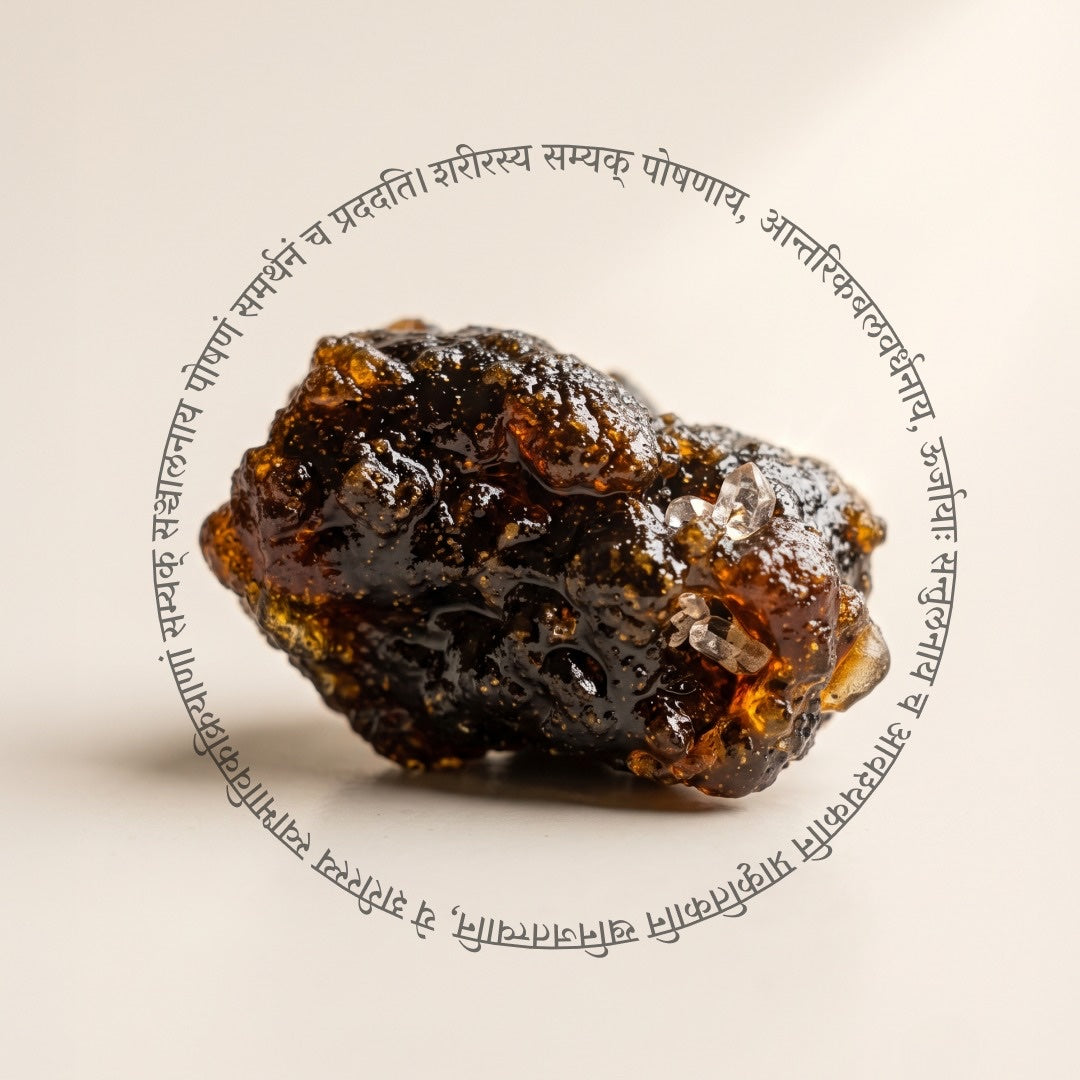 Shilajit source material with Sanskrit composition